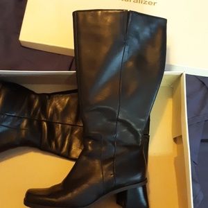 Naturalizer Leather Wide Calf Knee High Boots